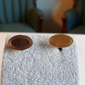 SLK Vintage Gold Tone EUC Cuff Links-Item #259